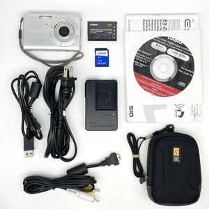 CASIO Exilim EX-Z60 6.0MP Digital Camera Silver w/SD Card Battery Charger & Case